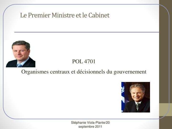 le premier ministre et le cabinet