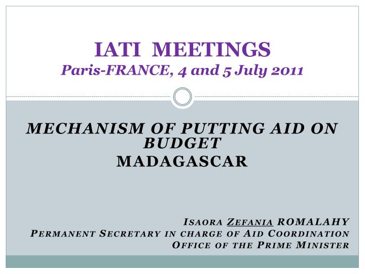 iati meetings paris france 4 and 5 july 2011