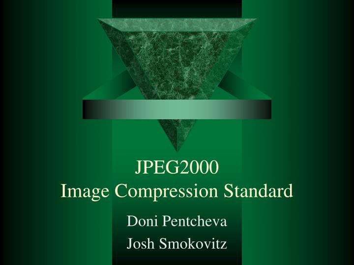 jpeg2000 image compression standard