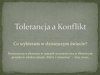 tolerancja a konflikt