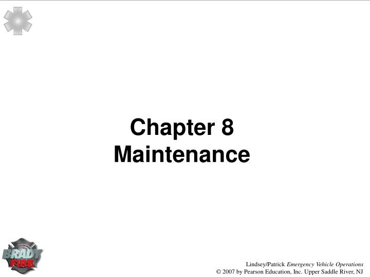 chapter 8 maintenance