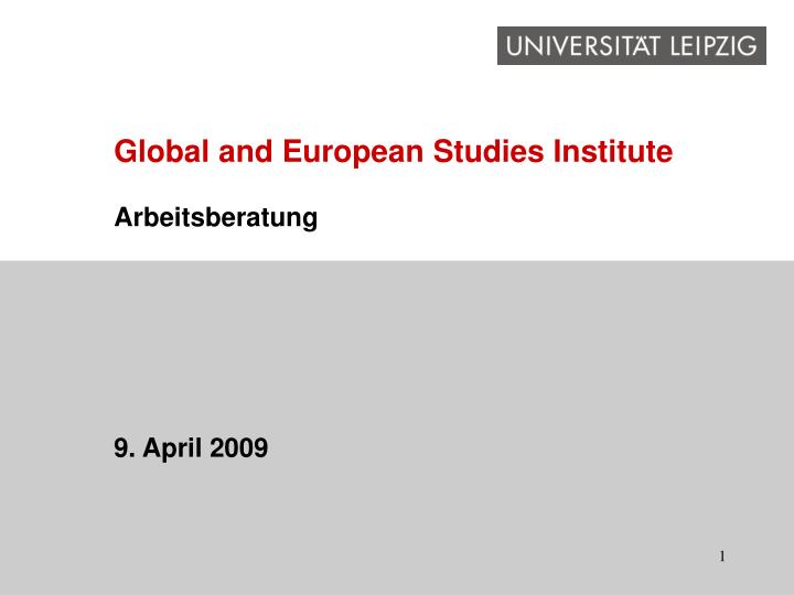 global and european studies institute