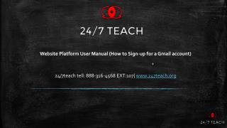 Website Platform User Manual (How to Sign-up for a G mail account )
