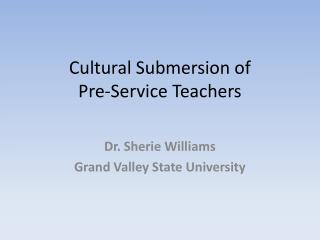 Cultural Submersion of Pre-Service Teachers