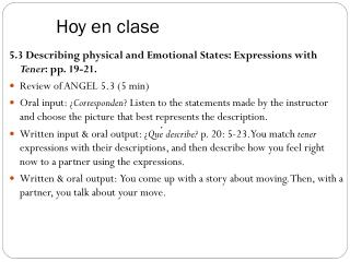 hoy en clase