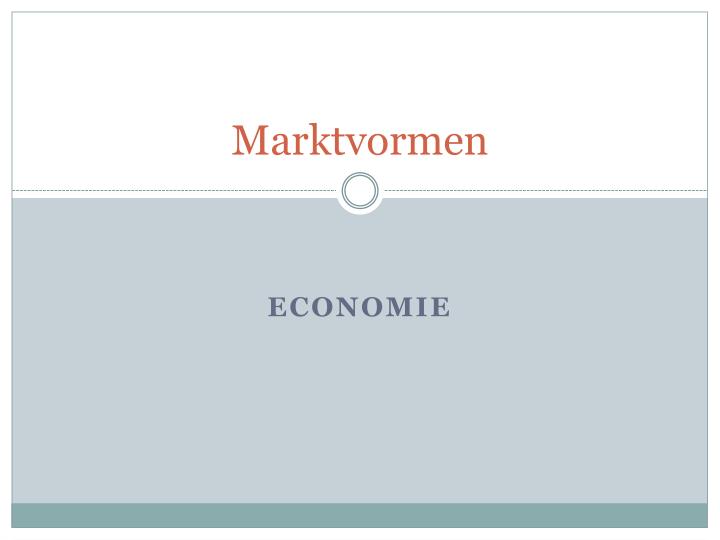 marktvormen