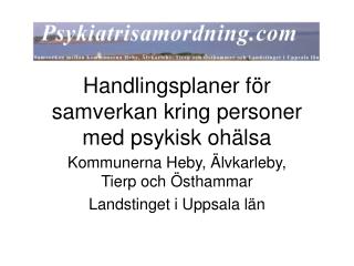 Handlingsplaner för samverkan kring personer med psykisk ohälsa