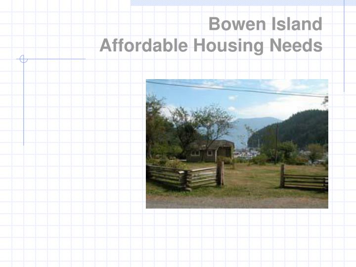 bowen island affordable housing needs