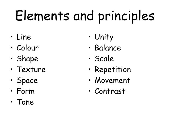 elements and principles