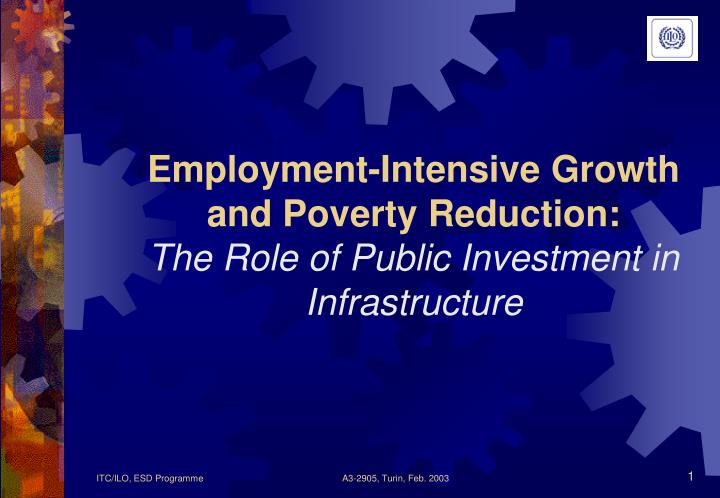 employment intensive growth and poverty reduction the role of public investment in infrastructure