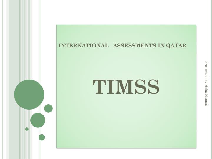 international assessments in qatar timss