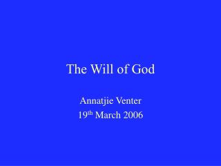 annatjie venter 19 th march 2006