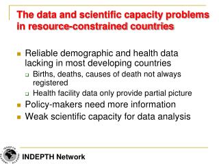 The data and scientific capacity problems in resource-constrained countries