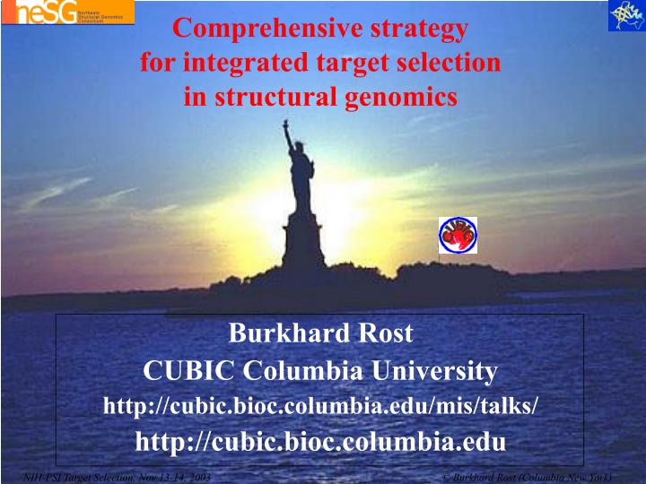 comprehensive strategy for integrated target selection in structural genomics