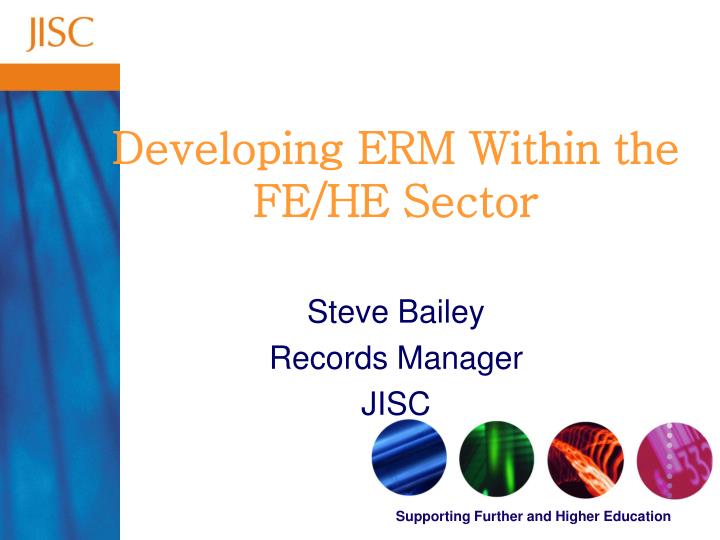 developing erm within the fe he sector
