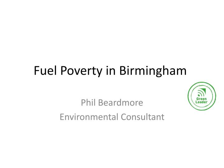 fuel poverty in birmingham