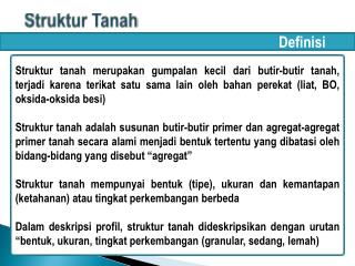 struktur tanah