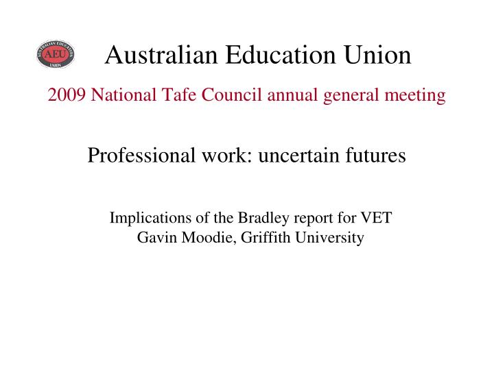 2009 national tafe council annual general meeting