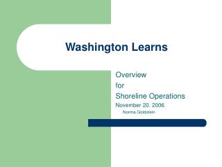 washington learns