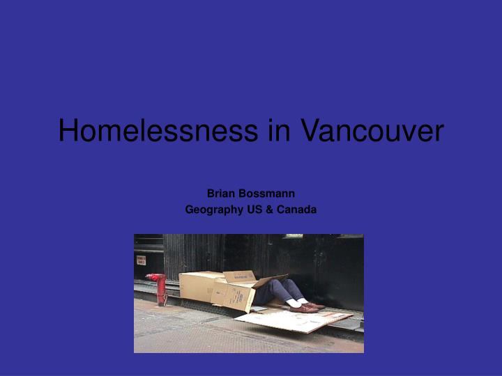 homelessness in vancouver
