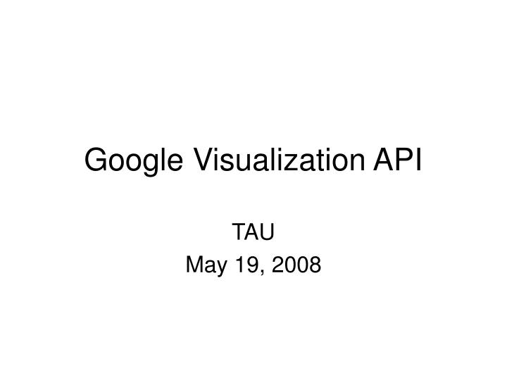 google visualization api