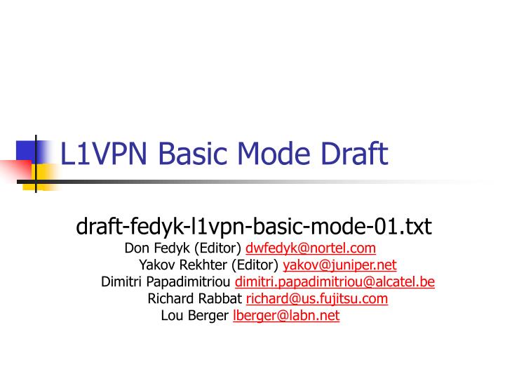 l1vpn basic mode draft