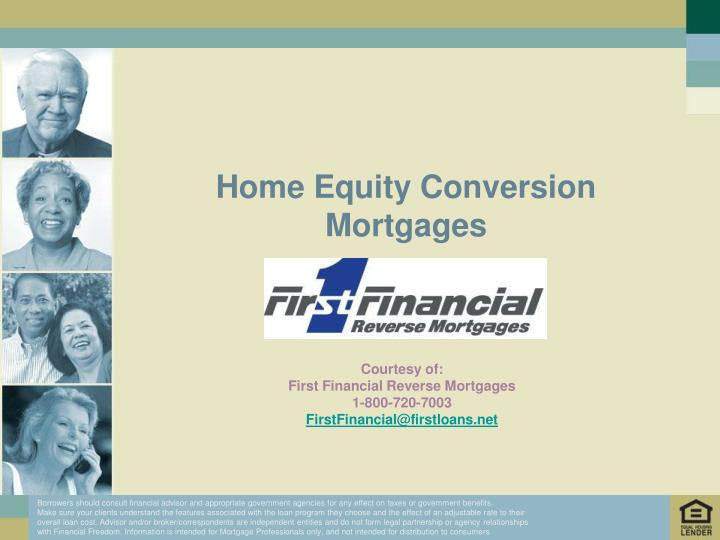 home equity conversion mortgages