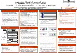 Speech based Drug Information System for Aged and Visually Impaired Persons