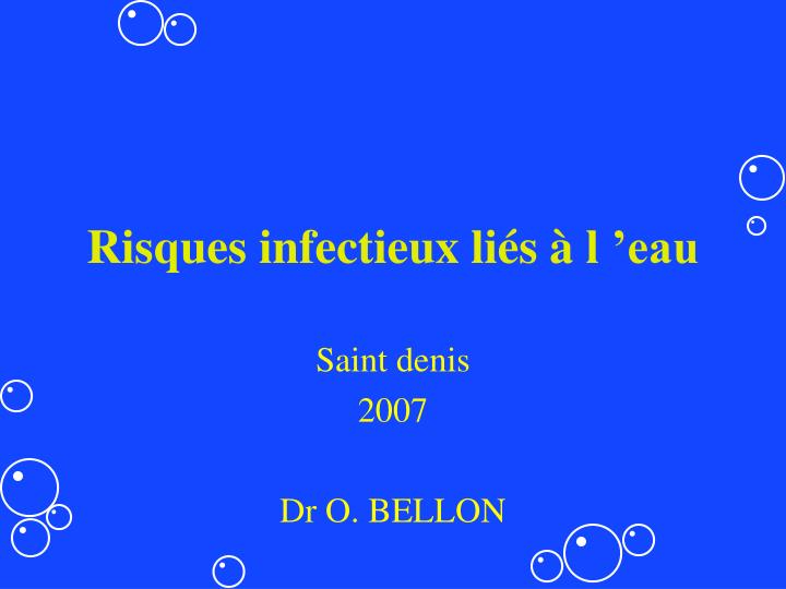 risques infectieux li s l eau