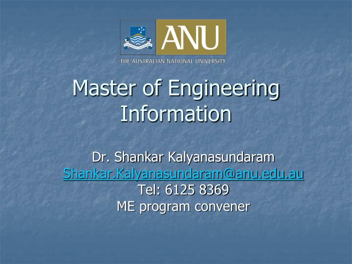 master of engineering information