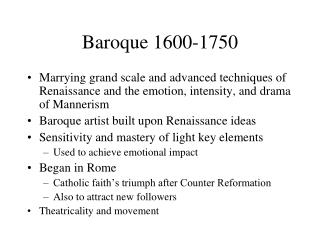 Baroque 1600-1750