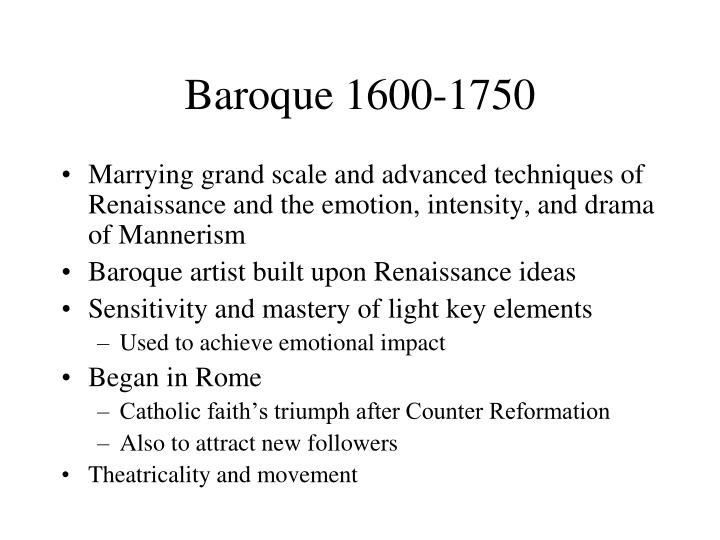 baroque 1600 1750