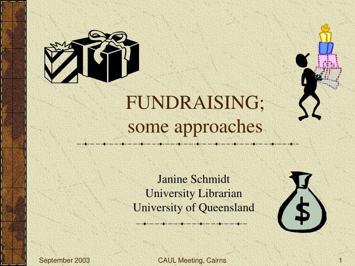 fundraising some approaches