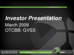 Investor Presentation - slide 1