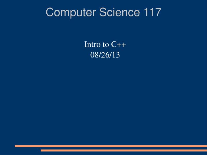 computer science 117