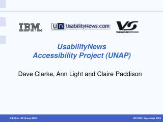 UsabilityNews Accessibility Project (UNAP)