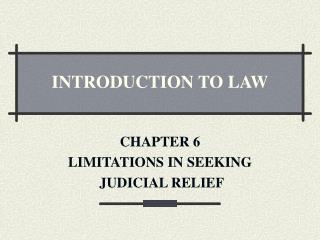 INTRODUCTION TO LAW