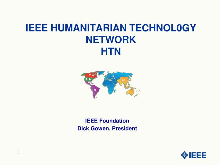 ieee humanitarian technol0gy network htn