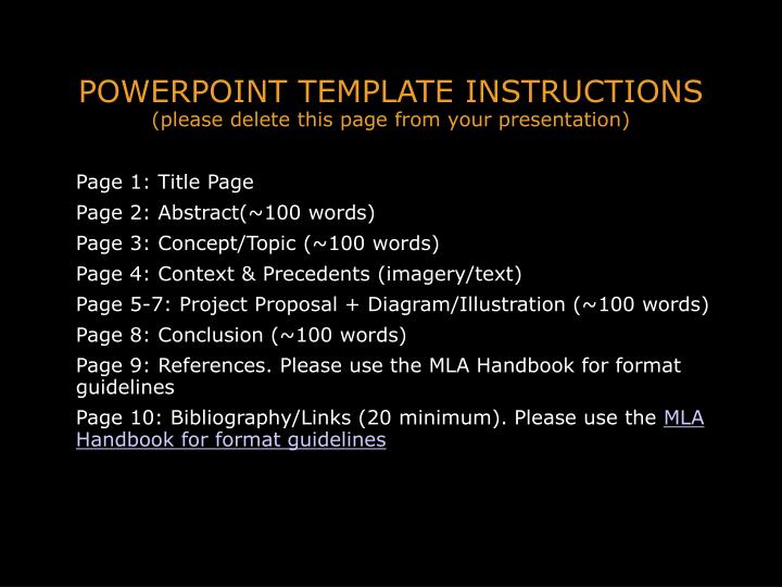 powerpoint template instructions please delete this page from your presentation