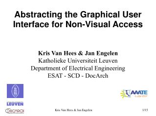 Abstracting the Graphical User Interface for Non-Visual Access