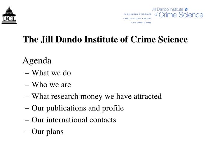the jill dando institute of crime science