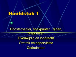 Hoofdstuk 1