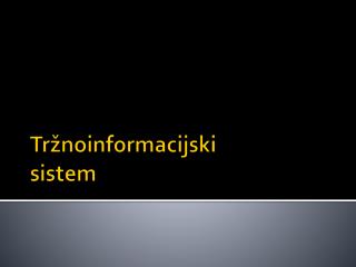tr noinformacijski sistem