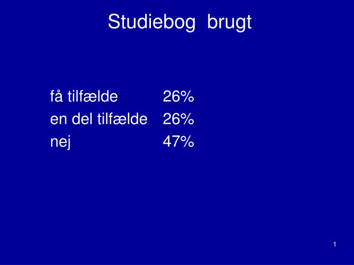 studiebog brugt