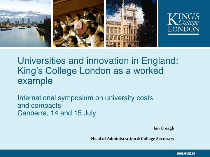 universities and innovation in england king s college london as a worked example