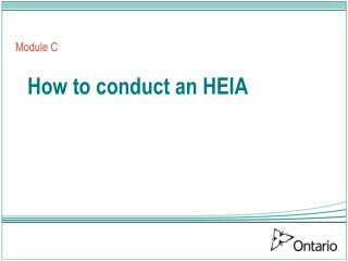 How to conduct an HEIA