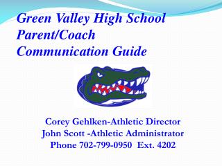 green valley high school parent coach communication guide