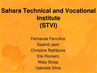 Sahara Technical and Vocational Institute (STVI)