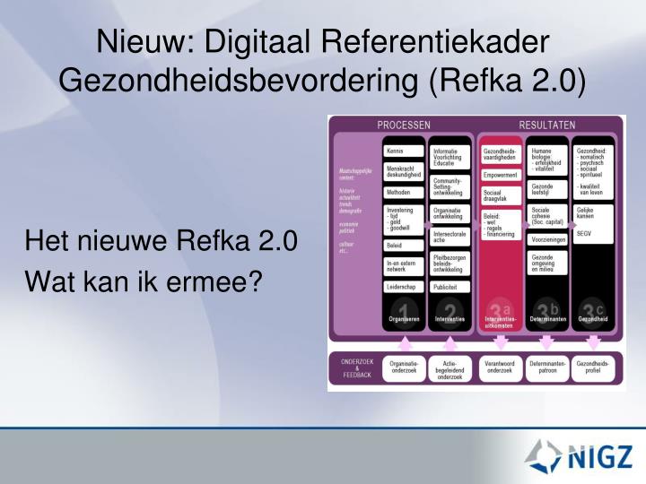 nieuw digitaal referentiekader gezondheidsbevordering refka 2 0