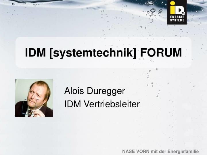 idm systemtechnik forum